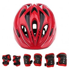 7 Pcs Kid Child Roller Skating Dirt Bike Helmets Kids Ages 3-5-8 Knee Wrist Guard Elbow Pad Set Bicycle Helmet Protection Safety Guard Cycling Pad - B07GDS5JPM