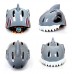 Bicycle Cycling Bike Helmets Protective Gear for Toddler Child Children Kids Safety Helmet with Tail Warning Light Outdoor Sports Kids Firm Helmet for Boy Girl Student Pupil Age 3-8 (Gray Shark) - B076NMTBYD