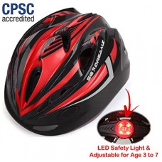 KIDS Bike Helmet – Adjustable from Toddler to Youth Size  Ages 3 To 7 - Durable Kid Bicycle Helmets with Fun Racing Design Boys and Girls will LOVE - CSPC Certified for Safety - B07B65652B