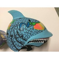 Shark Maxx Blu Children's Helmet with Rubber Top Fin - B06XKFQMRK