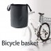 Gracefulvara Black Cycling Front Bag Basket Folding Outdoor Pack - B07G86XP9J