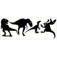 LiteMark Dino Pack 3 Reflective Assorted Dinosaur Sticker Decals for Helmets  Bicycles  Strollers  Wheelchairs and More - Pack of 4 - B07FYWLCMB