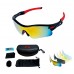 Earyl Cycling Glasses  Polarized Sports Sunglasses for Men&Women with 5 Interchangeable Lens  Baseball Running Sunglasses Outdoor Protective UV Protection Windproof - B07FY55HL2