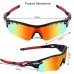 FOSUN Polarized Sports Sunglasses with 5 Interchangeable Lenses for Men Women Cycling Baseball Running Fishing Driving Golf Glasses  Tr90 Unbreakable PLAYBOOK - B075B28HVS
