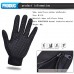 drivworld winter glove Windproof touch screen glove sport glove bicycle riding mittens warm fleece skiing (Black palm PU ordinary style XL) - B079HXH4FV