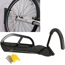 Altruism Bike Wall Rack Black Hanger With Locking Hook Works Tight and Firm As Vertical Wall Mounted Holder/Stand - B01N2YVL9B