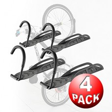 Bike Lane Products Bicycle Wall Hanger 4 Pack Bike Storage System For Garage or Shed Vertical Bicycle Storage - B07DBKXCTM