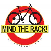Mind The Rack - Bike Rear Rack Windshield Reminder and Warning System - A Non-Adhesive Removable and Reusable Vinyl Window Cling - Save Your Bike Car and Rack from Damage! - B01N9IA9P5