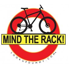 Mind The Rack - Bike Rear Rack Windshield Reminder and Warning System - A Non-Adhesive Removable and Reusable Vinyl Window Cling - Save Your Bike Car and Rack from Damage! - B01N9IA9P5
