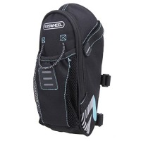Alloet Bicycle Saddle Bag With Water Bottle Pocket Bike Rear Bags Seat Tail Bag Pack Strap-on Bag - B06XCQ5HTY
