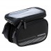 Ezyoutdoor Waterproof Touchscreen Cycling Bike Bicycle Front Bag Top Tube Frame Bag Pannier Double Pouch for 5.7 inch Cellphone Phone - B072LJD5W2