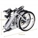20inch Wheel Folding Bike 6 Speed Mountain Bicycle Cycling Steel Frame Double Disk  Silver - B077F52141