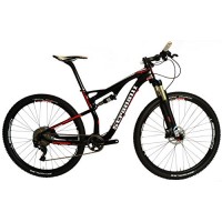 Stradalli 29er Red Edition Full Carbon Fiber Dual Suspension Cross Country XC Mountain Bike. Shimano XT M8000 11 Speed. X Fusion Suspension. Stans ZTR Crest Tubeless Ready Wheelset. - B01N43VJCC