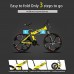 cqcy FR100 Full Suspension 24 Speeds Folding Mountain Bike in Aluminium Frame Disc Brakes For Men - B078S18C49