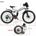 kisshes Dual-Suspension Mountain Bike  26-inch Men’s Folding Electric Mountain/Road Bike Bicycle Shimano Gear/Removable Lithium-Ion Battery - B07GFBGYS5
