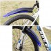 Kunshion Adjustable Bicycle Fender Mountain Road Cycling Bike Front/Rear Mudguard Fenders Set(Black Blue) - B07CWRXWX4