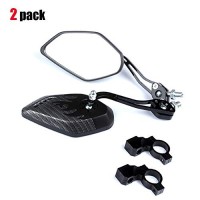 2 Pack Bicycle Rearview Mirror Mountain Bicycle Mirror Adjustable Bike Glass Mirror Rotatable Rearview for Cycling - B07FQGD1ZV