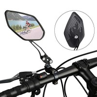 Bike Mirrors 360°Rotation Mountain Bicycle Mirror Universal Bicycle Handlebar Glass Mirror Safe Rearview Mirror Cycling Mirror 2 Pieces - B07G9TPXSB