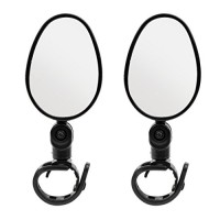 Jili Online 2Pcs Bicycle Motorcycle Handlebar Rearview Mirror 360° Rotation Safety Rear View Mirror - B077X7T24D
