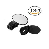 WOTF Bike Rearview  1 Pair Blast-Resistant Adjustable Bicycle Mirror Support 360°Rotation  Suitable for Mountain Road Off-Road Bike - B07D7T8Z2W