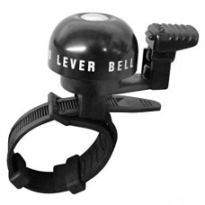 Positz Easy Fit Thumb Lever Loud Bicycle Mini Bell - Adjustable Strap up to 31.8mm  Black - B074W6R2FF