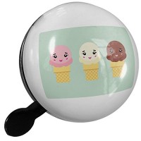 Small Bike Bell Ice Cream Cones Cute  Japanese Kawaii Food with Face - NEONBLOND - B0783MNW1V