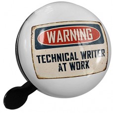Small Bike Bell Warning Technical Writer At Work Vintage Fun Job Sign - NEONBLOND - B07868ZHTJ