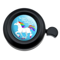 Unicorn The Important Thing is That I Believe in Myself Bicycle Handlebar Bike Bell - B074VFTXBK