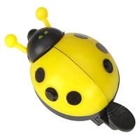 VORCOOL Funny Cartoon Lady Beetle Ladybug Shaped Bike Bicycle Cycling Handlebar Ring Sound Bell Horn (Yellow) - B078Y2CKL9