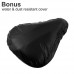 Zacro Colorful Exercise Bike Seat Cover  Big Size Wide Gel Bicycle Cushion for Bike Saddle  Comfortable Bike Seat Cover Fits Cruiser and Stationary Bikes  Indoor Cycling  Spinning With Waterpoof Cover - B075KDMB2Y
