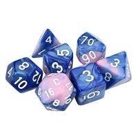 Chartsea TRPG Game Dungeons Multi Sided Acrylic Dice  7PCS Polyhedral Dice 11 Colors 20-25mm D20 D12 D10 D8 D6 D4 for Dungeons and Dragons DND RPG MTG Table Games - B07F77RNHR