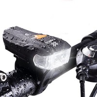 Auxllent Bike Headlight Smart Sensor Warning Light Waterproof Bicycle USB Torch Cycle Rechargeable Front Flashlight 5 Modes Night Riding 600LM with 2 LED - B07D6BQRYP
