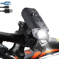 Bike Headlight  USB Rechargeable Bike Lights + Power Bank  Super Bright 4000mAh/1000Lumens Bicycle Lights  5 Light Modes with Daytime Mode  IP65 Waterproof LED Flashlight for Cycling Commuting Riding - B075SD6NQW