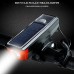 DARONGFENG Waterproof LED Cycling Light 5 Modes 120db Bicycle Bell Horn Solar/USB Rechargeable Power Bicycle Headlight Solar Power Bank for Charging in Cycling - B07CK1ZFPF