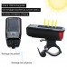 Intsun USB/Solar Rechargeable Bike Light Set 4 Modes Powerful Lumens Bicycle Headlight with Super Loudspeaker   Waterproof Front LED Bike Lamp for Road Cycling - B07FVLK1QD