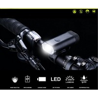 Motion Activated Duel Beam Bicycle Light  Wave hand to switch between high/low beam.USB Rechargeable Bike Light Led lights Flashlight lamps for everyone. - B078J3DYPP