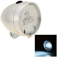 Old-fashioned Style 3 LED 500 Lumen Water-resistant Bicycle Light Lamp Bike Front Light (Silver) - B01M69XZ7S