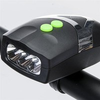 Ultra Bright 3 LED Bike Bicycle Light Bicicleta White Front Head Light Lamp With Cycling Electronic Bell Horn Hooter Siren - B01NA6O5ZL
