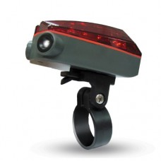 WCI Quality Bicycle LED Safety Light For Night Riding - 2 Laser Beams Form Virtual Lanes - Mounting Tools Included - B007US5K9G