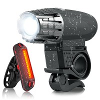 AD Bike Light - Super Bright USB Rechargeable LED Bicycle Front and Back Light Set - Bike Headlights and Tail Lights for Mountain Bike Road Bike and Kid Bike - Fits for Hybrid MTB BMX - B07D3RPVG3