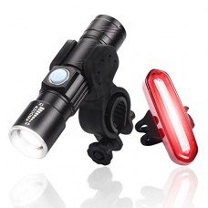 BIKEIN Bicycle Headlight & Tail Light - USB Rechargeable LED Light Set Combinations Cycling Bike Waterproof Safety Warning Flashlight - B07DQBGKY7