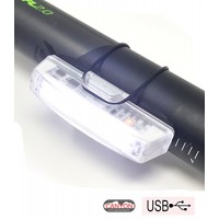 Canyon Accessories Super Bright Front Bike Light with USB Cable - Rechargeable - Fits On Any Bike or Helmets - Water Resistant IPX4-6 Light Modes Options - B07B12L817
