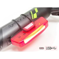 Canyon Accessories Super Bright Tail Bike Light with USB Cable - Rechargeable - Fits On Any Bike or Helmets - Water Resistant IPX4-6 Light Modes Options - B07B1235NG