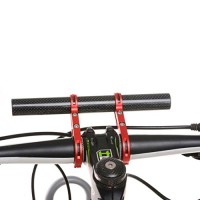 DZT1968 Bike Flashlight durable Holder Handle Bar Bicycle Accessories Extender Mount Double Bracket (red) - B06ZZSP2V3