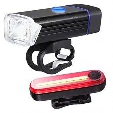 Daeou Bicycle Lights Bicycle Front Light USB Tail lamp Charging Front Light Warning Light Set Highlight 300 lumens - B07GPZMGQW