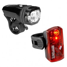 Kryptonite Alley F-275 & Avenue r-19 Front & Rear Set  Bright LED  5 Modes  USB Rechargeable Bicycle Lights - B01LZ50EMR