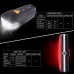 Pawaca Bike Light Set  USB Rechargeable Waterproof and Shockproof Durable Bright Flashing LED Front Light with FREE TAIL LIGHT Cycling for Mountain Bike  Road Bike - B074RFT4WF