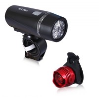 Truhnk Bicycle Light Set Super Bright 5 LED Headlight  3 LED Taillight  Quick-Release - B01LZ933ZS