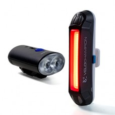 VeloChampion Bike Lights USB Rechargeable Front and Rear Set - B00LC68XM8