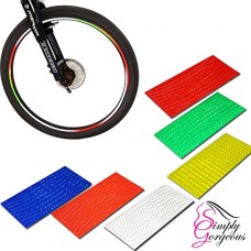 Bike BMX Car Rim Wheel Stickers Tape Reflectors - Neon Blue - B00Y372Y32